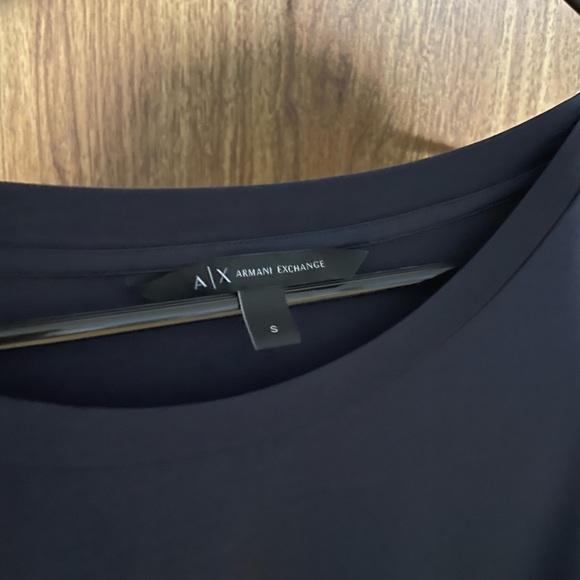 Armani exchange Back Ruffle Top - Navy Blue in S - Picture 3 of 3